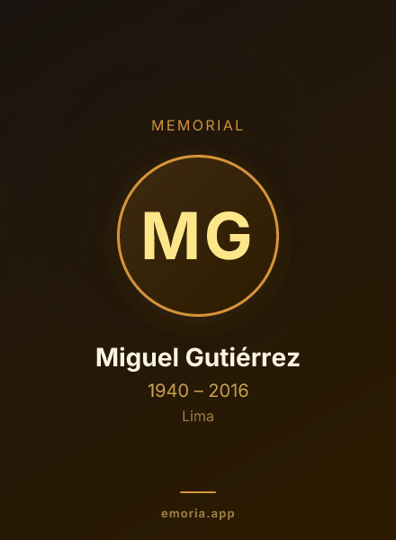 Memorial portrait of Miguel Gutiérrez