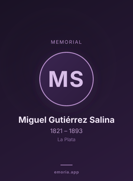 Memorial portrait of Miguel Gutiérrez Salina