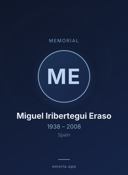 Memorial portrait of Miguel Iribertegui Eraso