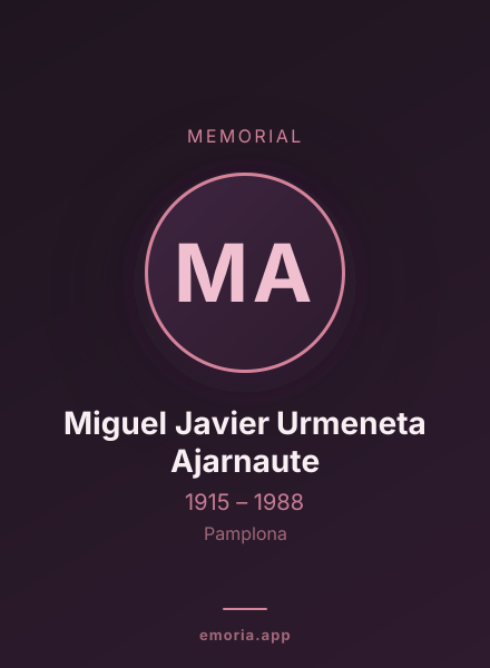 Memorial portrait of Miguel Javier Urmeneta Ajarnaute