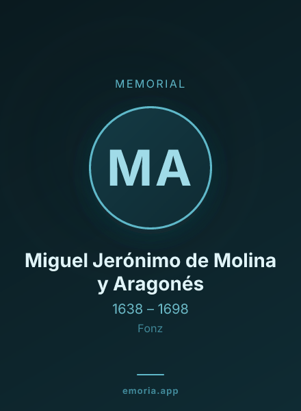 Memorial portrait of Miguel Jerónimo de Molina y Aragonés