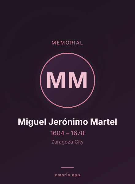 Memorial portrait of Miguel Jerónimo Martel