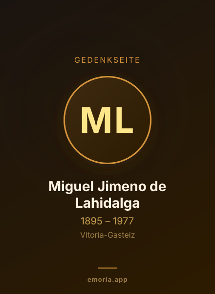 Gedenkportrait von Miguel Jimeno de Lahidalga