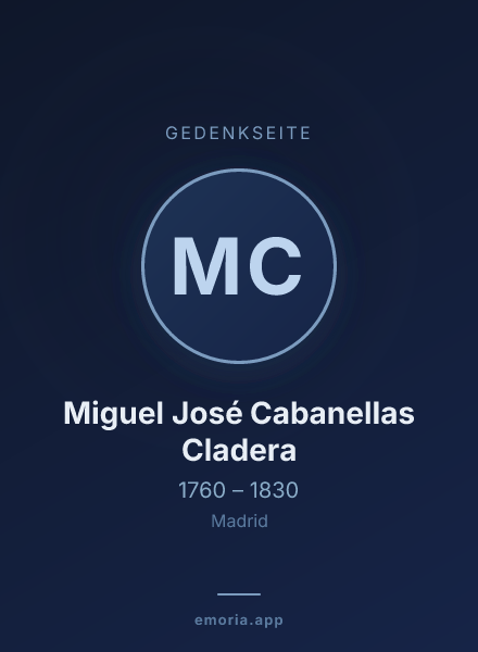 Gedenkportrait von Miguel José Cabanellas Cladera