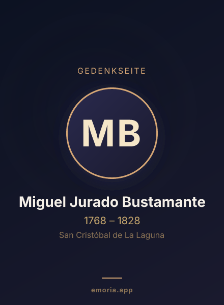 Gedenkportrait von Miguel Jurado Bustamante