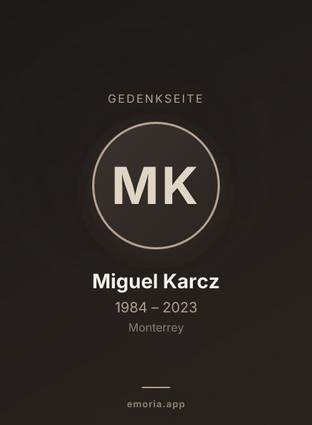 Gedenkportrait von Miguel Karcz