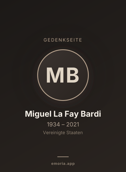 Gedenkportrait von Miguel La Fay Bardi