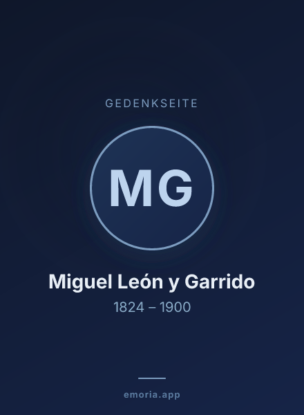 Gedenkportrait von Miguel León y Garrido