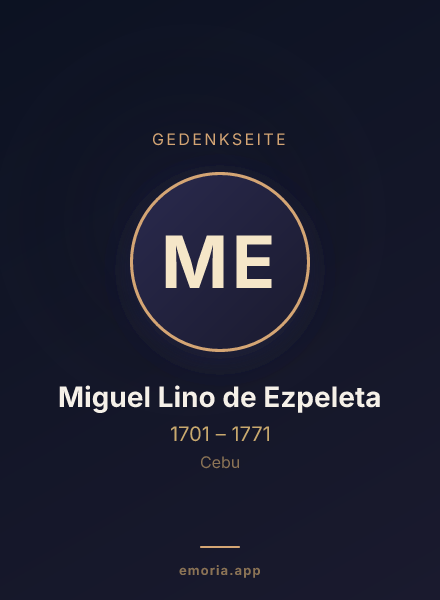 Gedenkportrait von Miguel Lino de Ezpeleta