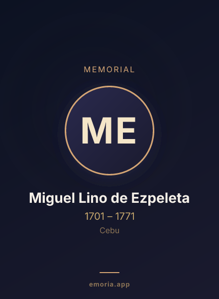 Memorial portrait of Miguel Lino de Ezpeleta