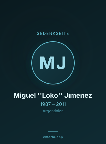 Gedenkportrait von Miguel ''Loko'' Jimenez