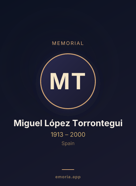 Memorial portrait of Miguel López Torrontegui