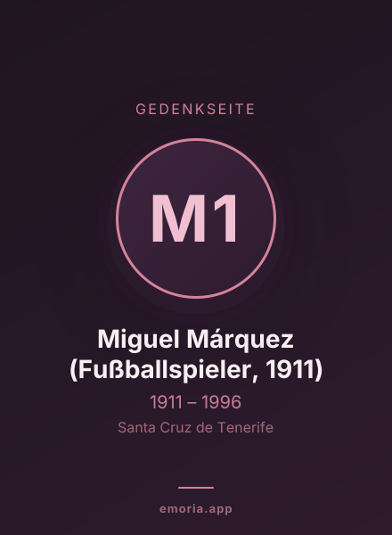 Gedenkportrait von Miguel Márquez (Fußballspieler, 1911)