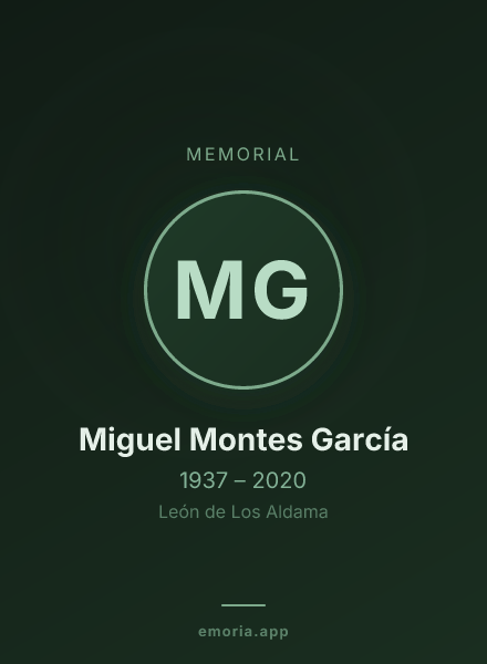 Memorial portrait of Miguel Montes García