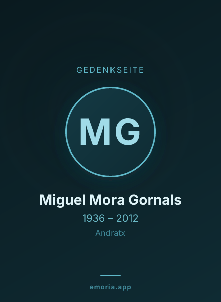 Gedenkportrait von Miguel Mora Gornals