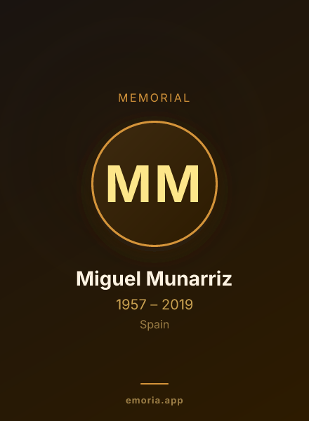 Memorial portrait of Miguel Munarriz