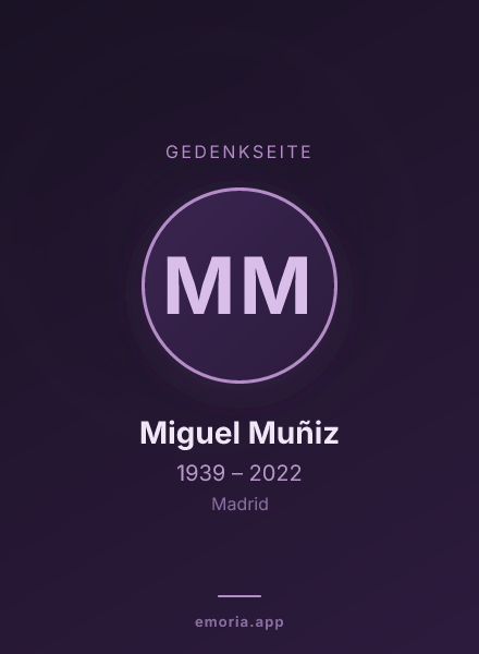 Gedenkportrait von Miguel Muñiz