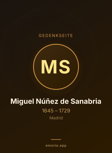 Gedenkportrait von Miguel Núñez de Sanabria