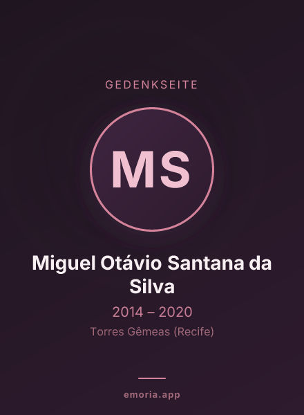 Gedenkportrait von Miguel Otávio Santana da Silva