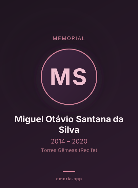 Memorial portrait of Miguel Otávio Santana da Silva