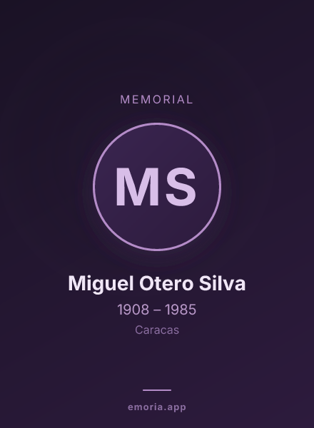 Memorial portrait of Miguel Otero Silva