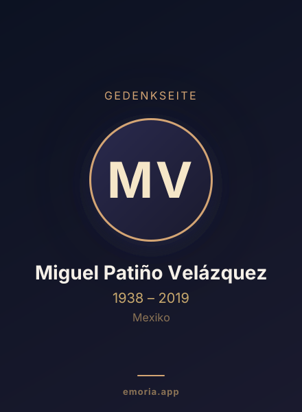 Gedenkportrait von Miguel Patiño Velázquez