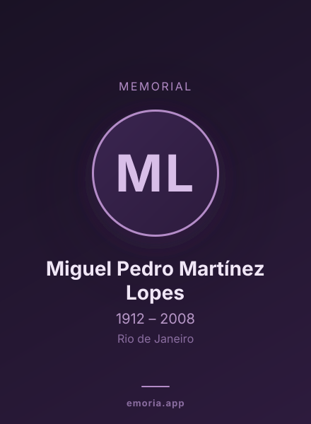Memorial portrait of Miguel Pedro Martínez Lopes