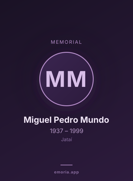Memorial portrait of Miguel Pedro Mundo
