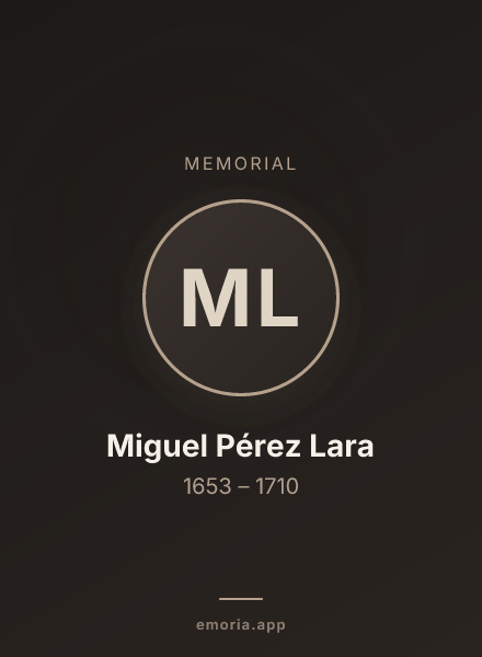 Memorial portrait of Miguel Pérez Lara