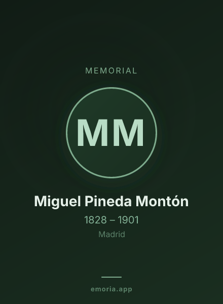 Memorial portrait of Miguel Pineda Montón