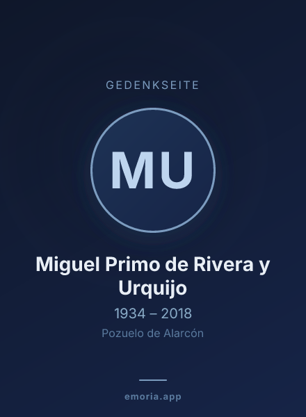 Gedenkportrait von Miguel Primo de Rivera y Urquijo