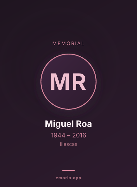 Memorial portrait of Miguel Roa