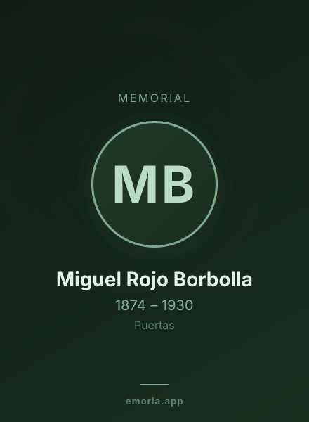 Memorial portrait of Miguel Rojo Borbolla