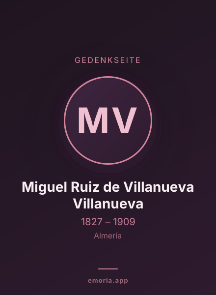 Gedenkportrait von Miguel Ruiz de Villanueva Villanueva