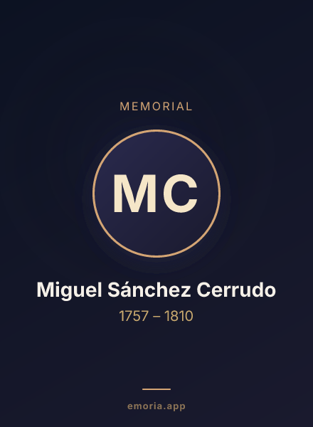 Memorial portrait of Miguel Sánchez Cerrudo