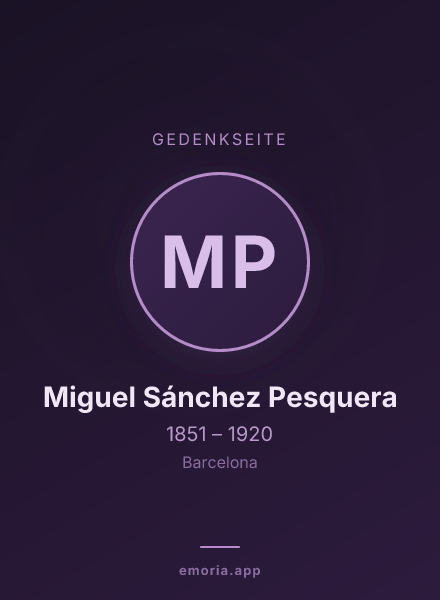Gedenkportrait von Miguel Sánchez Pesquera