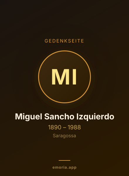 Gedenkportrait von Miguel Sancho Izquierdo