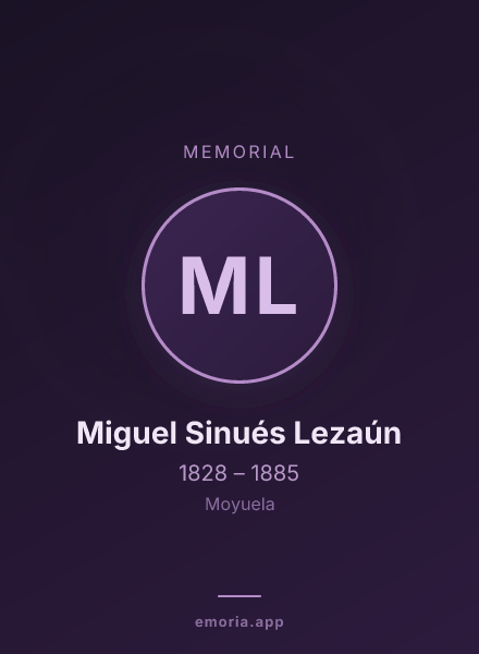Memorial portrait of Miguel Sinués Lezaún