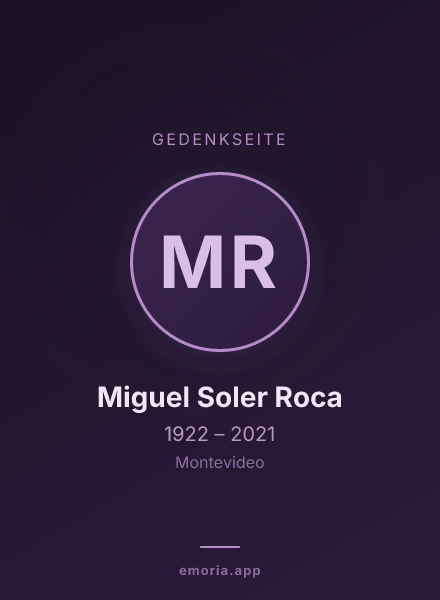 Gedenkportrait von Miguel Soler Roca