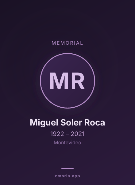 Memorial portrait of Miguel Soler Roca