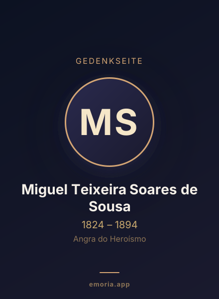 Gedenkportrait von Miguel Teixeira Soares de Sousa