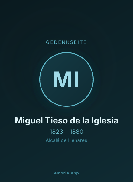 Gedenkportrait von Miguel Tieso de la Iglesia