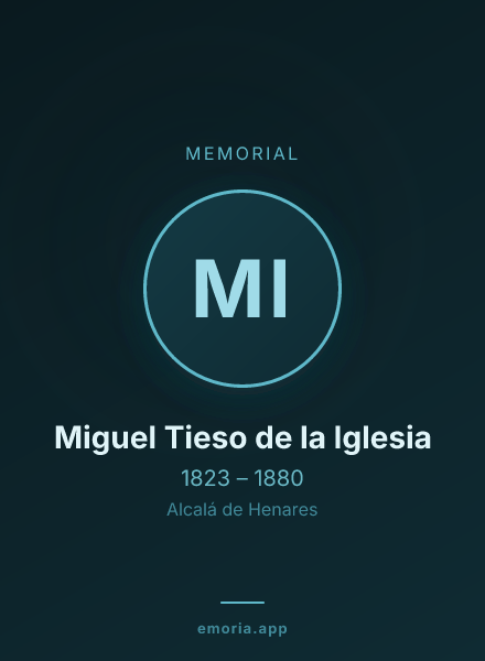 Memorial portrait of Miguel Tieso de la Iglesia