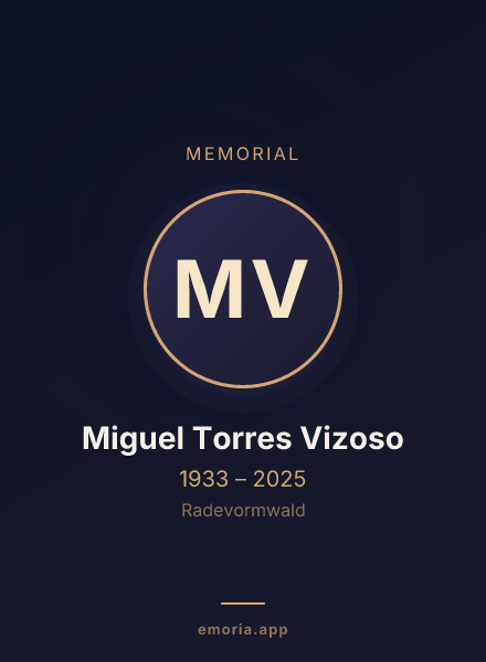 Memorial portrait of Miguel Torres Vizoso