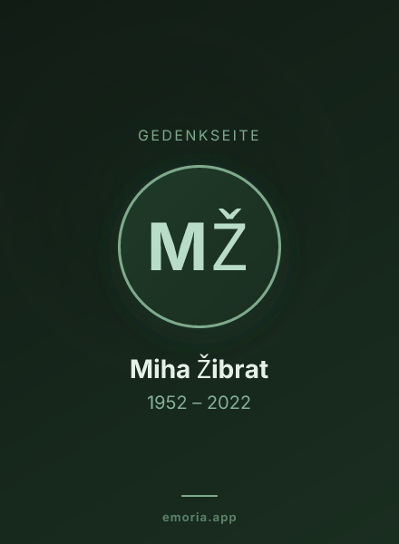 Gedenkportrait von Miha Žibrat
