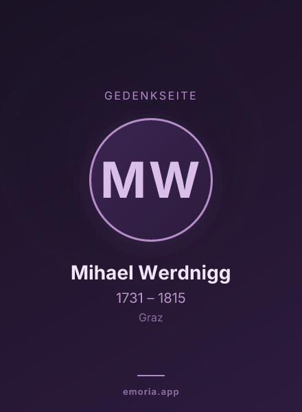 Gedenkportrait von Mihael Werdnigg