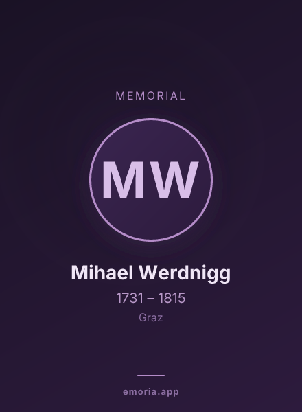 Memorial portrait of Mihael Werdnigg