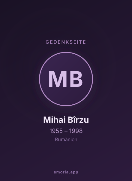 Gedenkportrait von Mihai Bîrzu