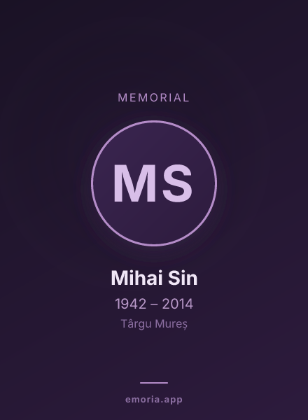 Memorial portrait of Mihai Sin