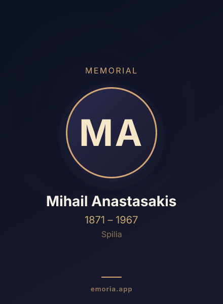 Memorial portrait of Mihail Anastasakis